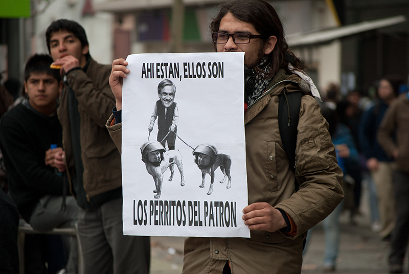 Manifestações estudantis em Santiago, em 2011 (Simenon/Creative Commons)